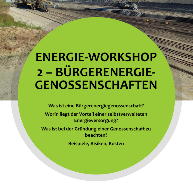 Energie-Workshop "Bürgerenergiegenossenschaften"