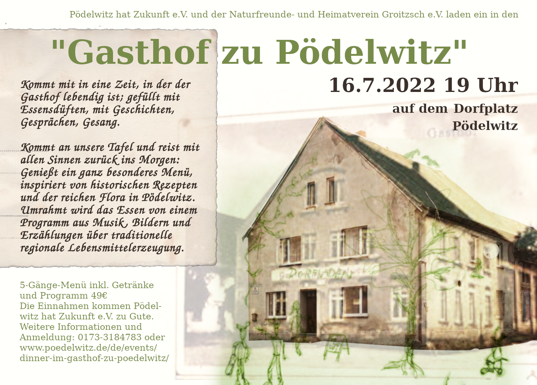 Dinner im Gasthof zu Pödelwitz