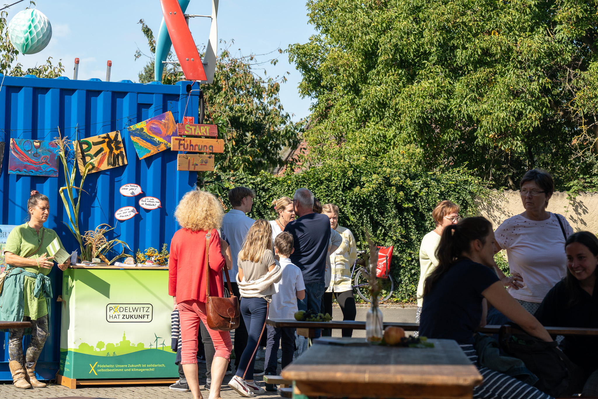 Gemeingüterfest 2023_Infostand am Dorfpflatz